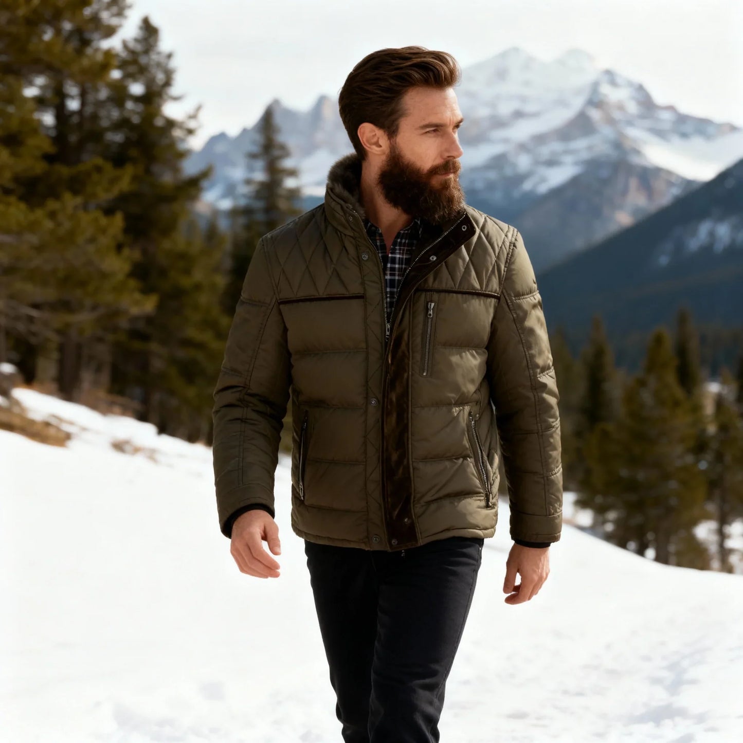 Marco | Giacca Trapuntata Invernale Foderata in Pelliccia Morbida